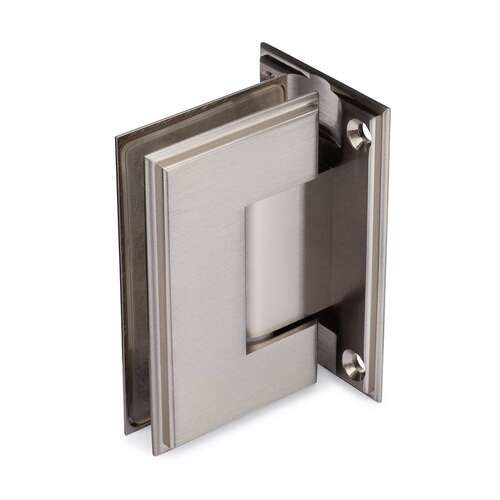 Symphony Standard Duty 90 degree Wall-Glass Hinge - Brushed Nickel