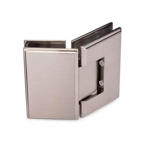 Symphony Standard Duty 135 degree Glass-Glass Hinge with 5 degree Offset - Brushed Nickel