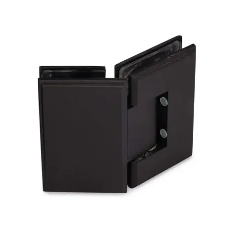 Symphony Standard Duty 135 degree Glass-Glass Hinge with 5 degree Offset - Matte Black