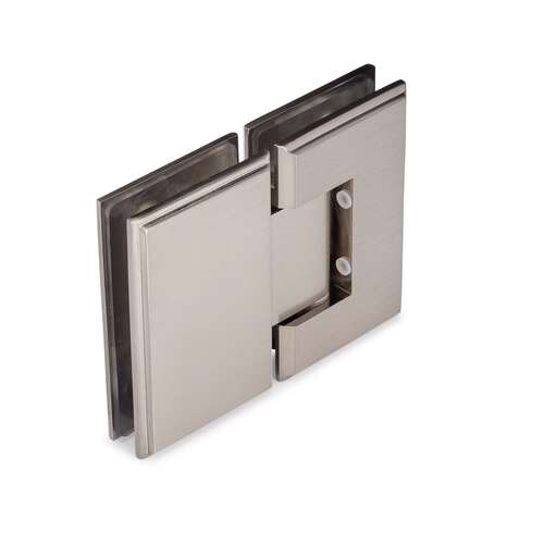 Symphony Standard Duty 180 degree Glass-Glass Hinge - Brushed Nickel