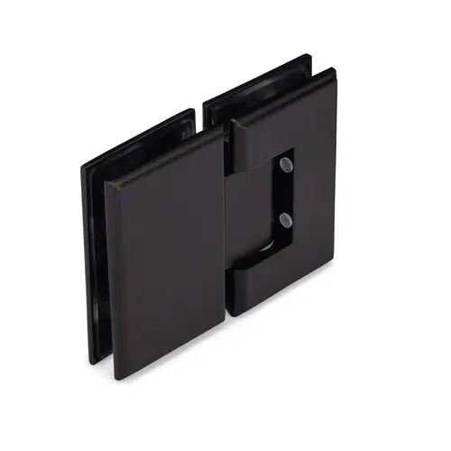 Symphony Standard Duty 180 degree Glass-Glass Hinge with 5 degree Offset - Matte Black