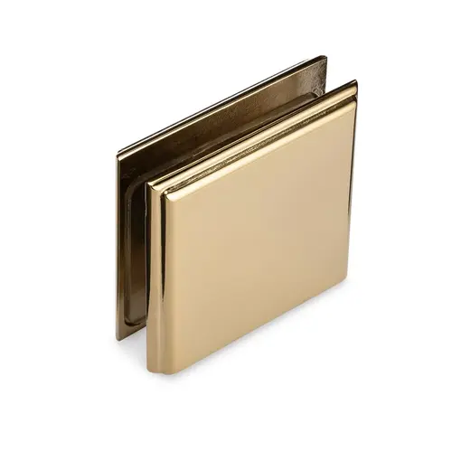 Bohle-Portals L.10.151.605 Symphony 90 degree Wall-Glass U-Clamp - Polished Brass PVD