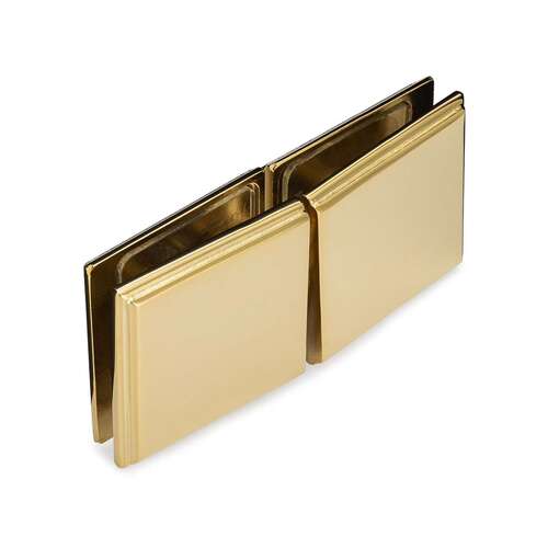 Symphony Glass-Glass Operable Transom Clamp - Polished Brass PVD