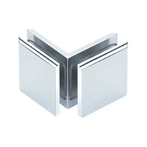 Symphony 90 degree Inside Glass-Glass Clamp - Polished Chrome