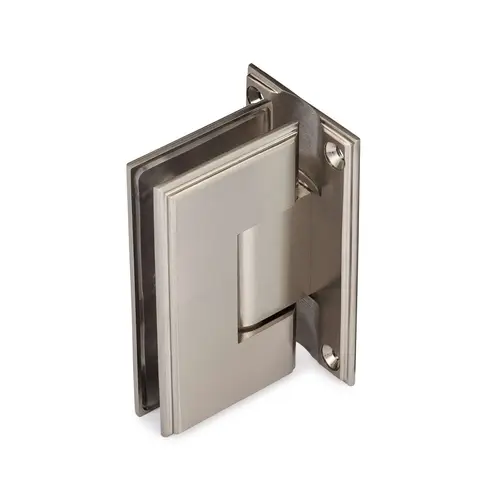 Symphony Heavy Duty 90 degree Wall-Glass Hinge - Brushed Nickel