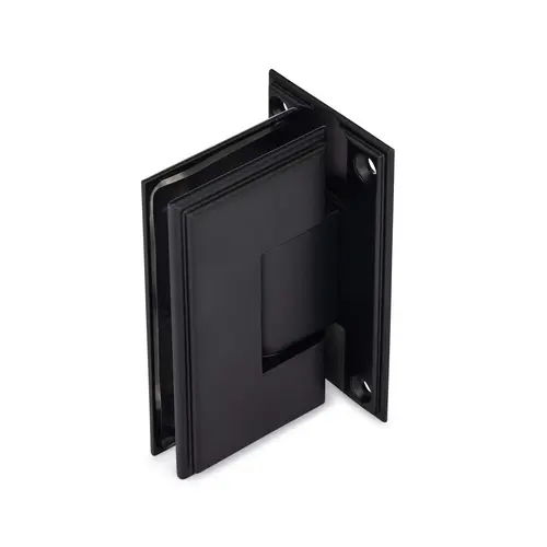 Symphony Heavy Duty 90 degree Wall-Glass Hinge - Matte Black