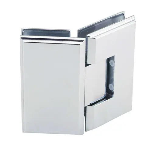 Symphony Heavy Duty 135 degree Glass-Glass Hinge with 5 degree Offset - Polished Chrome