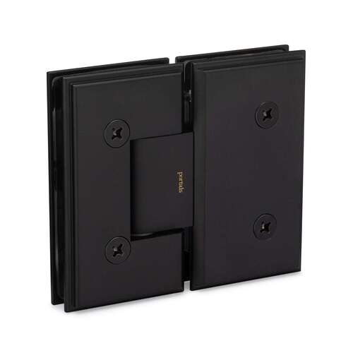 Symphony Heavy Duty 180 degree Glass-Glass Hinge - Oil Rubbed Bronze Dark