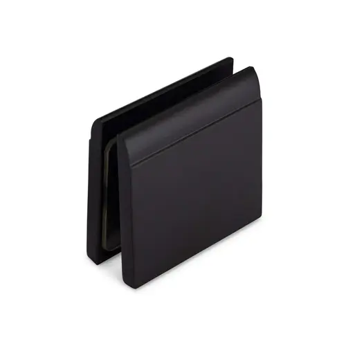 Concerto 90 degree Wall-Glass U-Clamp - Matte Black