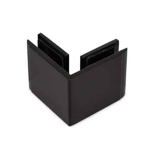 Concerto 90 degree Outside Glass-Glass Clamp - Matte Black