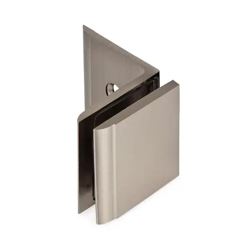 Concerto 90 degree Wall-Glass Clamp with Leg - Brushed Nickel