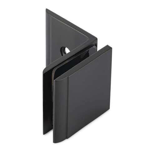 Concerto 90 degree Wall-Glass Clamp with Leg - Matte Black