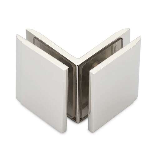 Concerto 90 degree Inside Glass-Glass Clamp - Polished Nickel