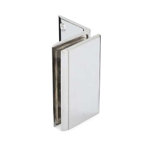 Concerto Heavy Duty 90 degree Wall-Glass Clamp - Polished Nickel