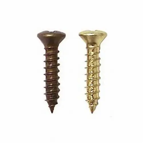 Oval Head Metal Screws Bulk 5 O.H. x 5/8" Diameter Machine Brass - pack of 200