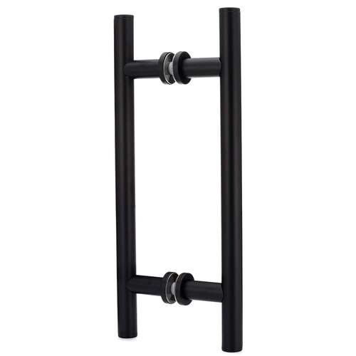 Counterpoint 6" c/c Back-to-Back Pull with Rosettes - Matte Black