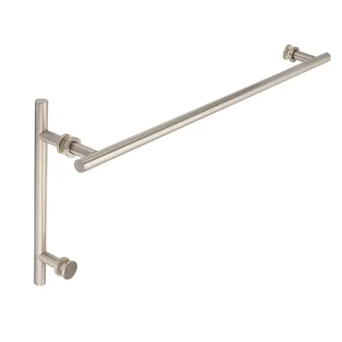 Counterpoint 24" c/c Towel Bar x 6" c/c Pull with Rosettes - Brushed Nickel