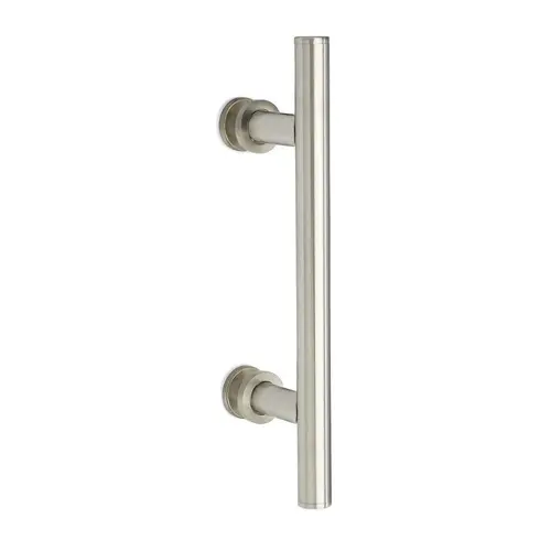 Counterpoint 18" c/c, 26" overall Single-Sided Pull with 1" Diameter & Rosettes - Brushed Nickel