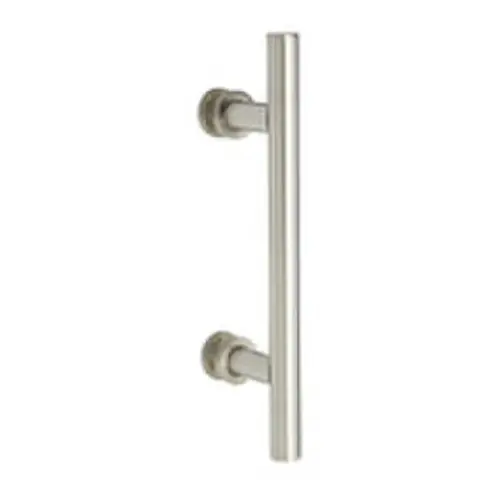 Counterpoint 8" c/c, 16" overall Single-Sided Pull with 1" Diameter & Rosettes - Brushed Nickel