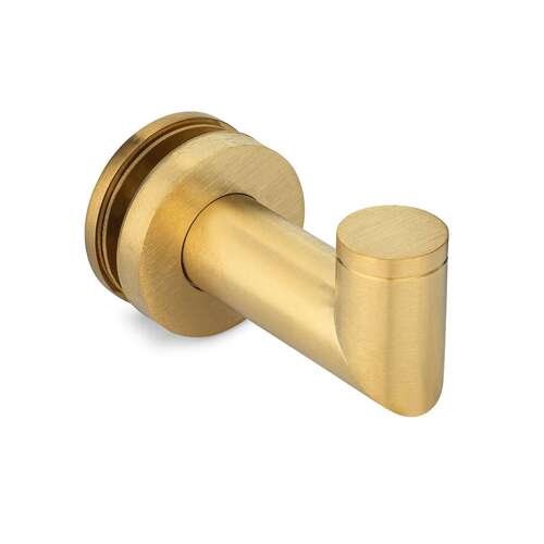 Coda Single-Sided Hook - Brushed Brass PVD