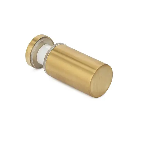 Oceana Single-Sided Cylinder Knob - Brushed Brass PVD