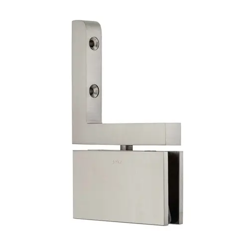 Taiga Standard Duty Pivot Hinge with Vertical Wall Bracket - Brushed Nickel