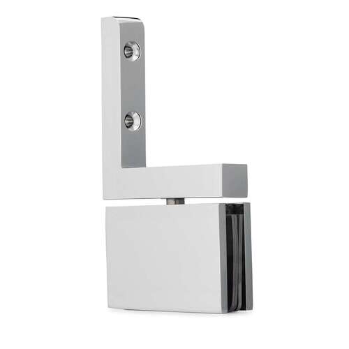 Taiga Standard Duty Pivot Hinge with Vertical Wall Bracket - Polished Chrome