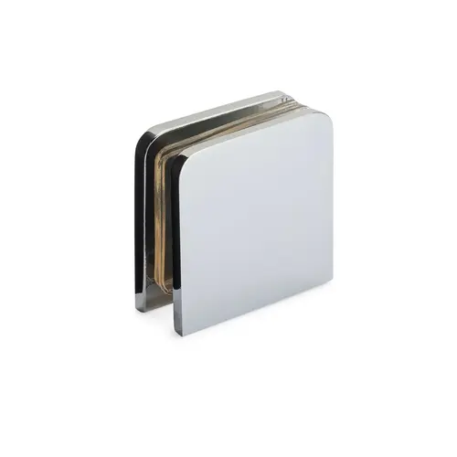 Traditional Style Fixed Panel U-Clamp - Polished Chrome