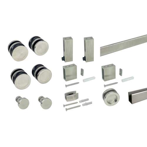 Bohle-Portals TAG81610.630 Taiga - Sliding Shower Door System - Brushed Stainless Steel