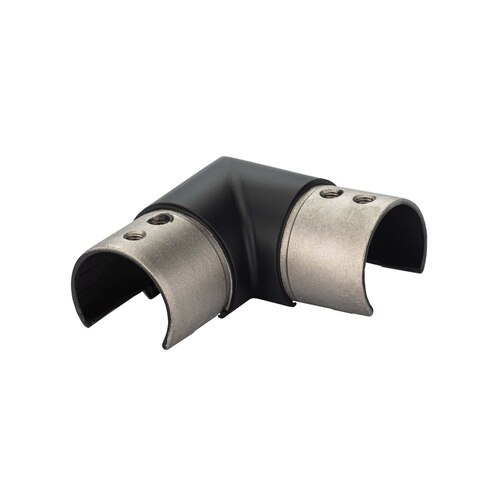 Cap Rail Round 90 degree Horizontal Corner 1.90" O/D - Matte Black