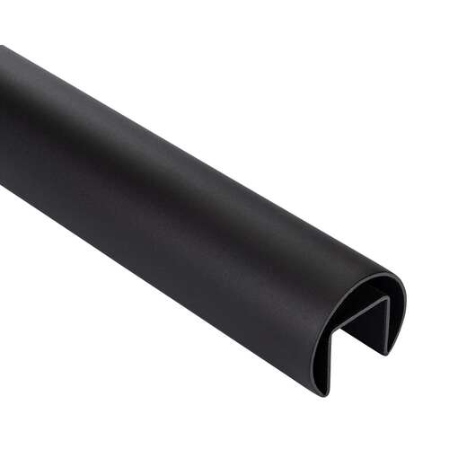 Cap Rail Round Tube 1.90" O/D 20 ft - Matte Black