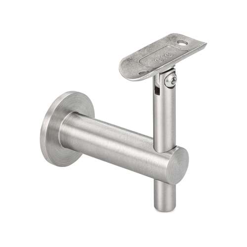 Handrail Bracket Wall Mounted Adjustable 1.5" Clearance For 1.50" 1.66" 1.90" O/D Tube and Square Tube - Brushed Stainless