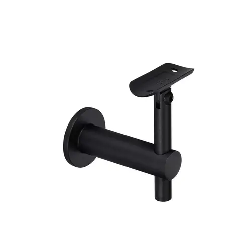 Handrail Bracket Wall Mounted Adjustable 1.5" Clearance For 1.50" 1.66" 1.90" O/D Tube and Square Tube - Matte Black