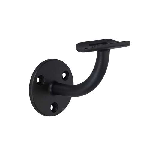 Handrail Bracket Wall Mounted Fixed 1.5" Clearance For 1.50" 1.66" 1.90" O/D Tube and Square Tube - Matte Black