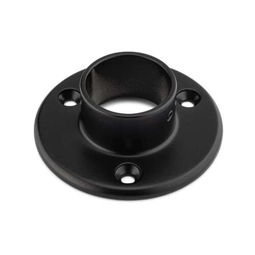 Handrail Fixed Wall Flange Female 1.50" O/D - Matte Black