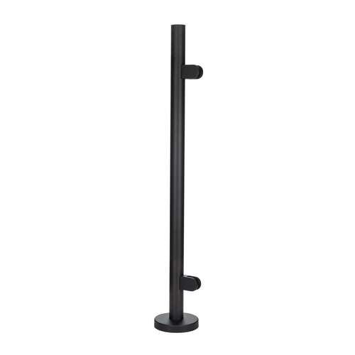 Bohle-Portals PRC-EP019-SMB Post End 1.90" O/D 39 5/16" H No Post Top For 3/8"-9/16" Glass - Matte Black