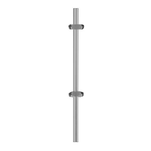 Bohle-Portals PRC-FC019-SBR Post Fascia 90 degree 1.90" O/D 48" H No Post Top For 3/8"-9/16" Glass - Brushed Stainless