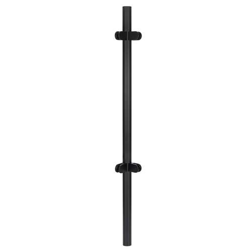 Post Fascia 90 degree 1.90" O/D 48" H No Post Top For 3/8"-9/16" Glass - Matte Black