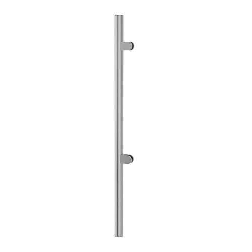 Bohle-Portals PRC-FE019-SBR Post Fascia End 1.90" O/D 48" H No Post Top For 3/8"-9/16" Glass - Brushed Stainless