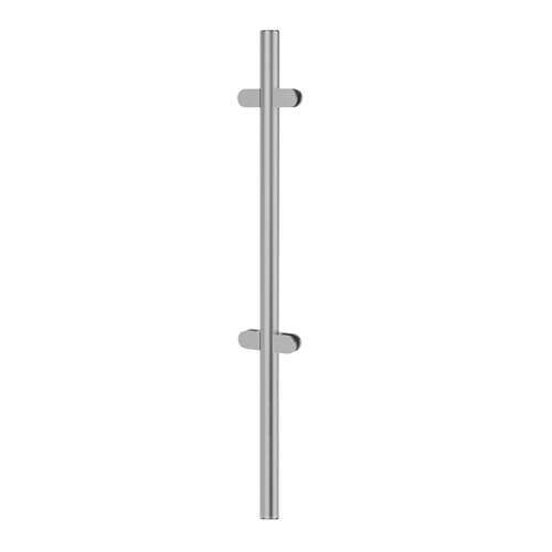 Post Fascia 180 degree 1.90" O/D 48" H No Post Top For 3/8"-9/16" Glass - Brushed Stainless