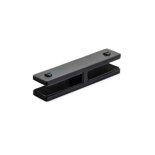 Glass to Glass Connector Square 180 degree 5/16-1/2" Glass - Matte Black