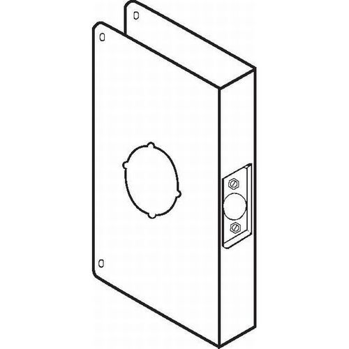 Classic Wrap Around for Deadbolt with 1-1/2" Hole with 2-3/4" Backset and 1-3/4" Door Stainless Steel Finish