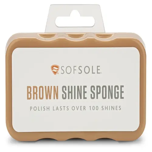 Sofesole 91821 Shine Sponge Shoe Polish Brown Brown