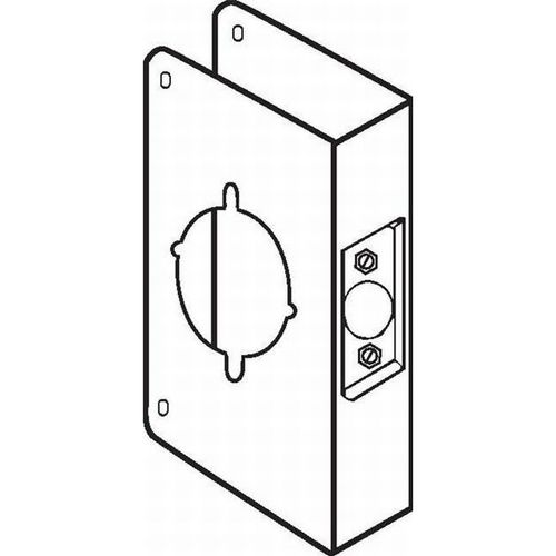 Classic Wrap Around for Deadbolt with 1-1/2" Hole with 2-3/4" Backset and 1-3/8" Door Stainless Steel Finish