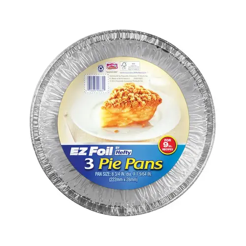 Hefty 90834-XCP12 Pie Pan EZ Foil 8-3/4" W X 8-3/4" L Silver Silver - pack of 12