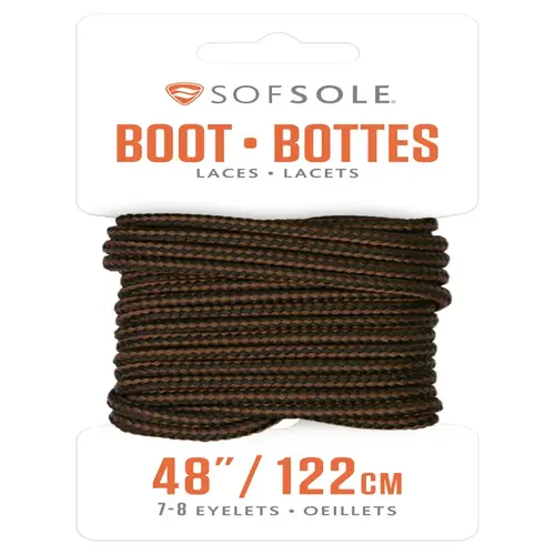 Sofesole 84724 Boot Laces 48" Black-Brown Black-Brown