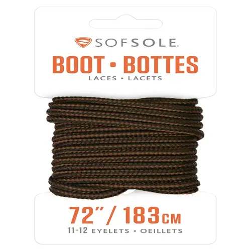 Sofesole 84726 Boot Laces 72" Black-Brown Black-Brown