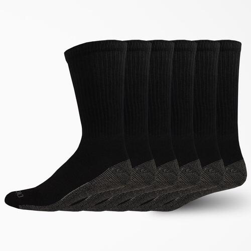 Dickies I11750-BLACK Crew Socks Dri-Tech Men's 6-12 Black Black