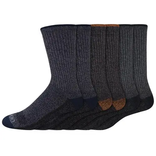Dickies I11750-TIPPED-XCP2 Crew Socks Dri-Tech Men's 6-12 Assorted Assorte - 2 per pack x2 packs