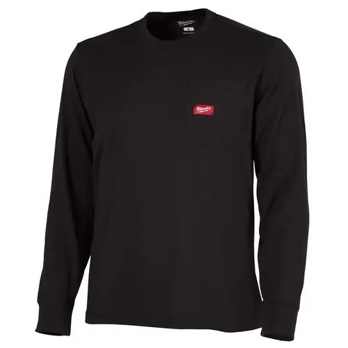 Tee Shirt Gridiron L Long Sleeve Men's Round Neck Black Black
